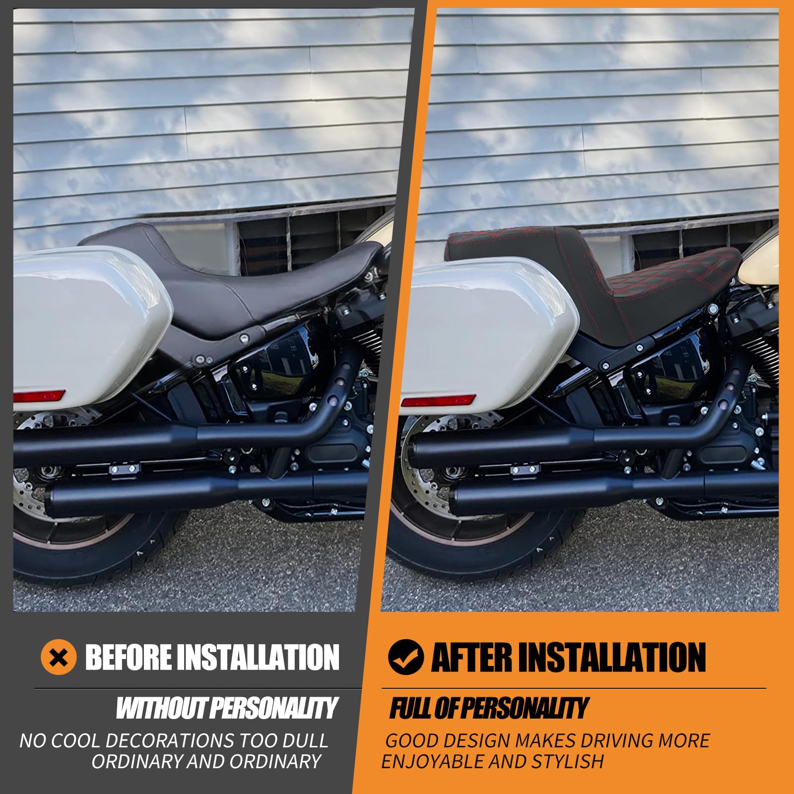 Amazon | HCmotorku バイク シート タンデムシート ピリオンシート